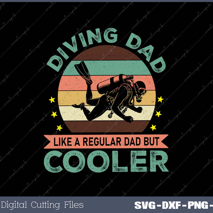 Diving Dad Scuba Diving Snorkel Flippers Diver Long Sleeve 