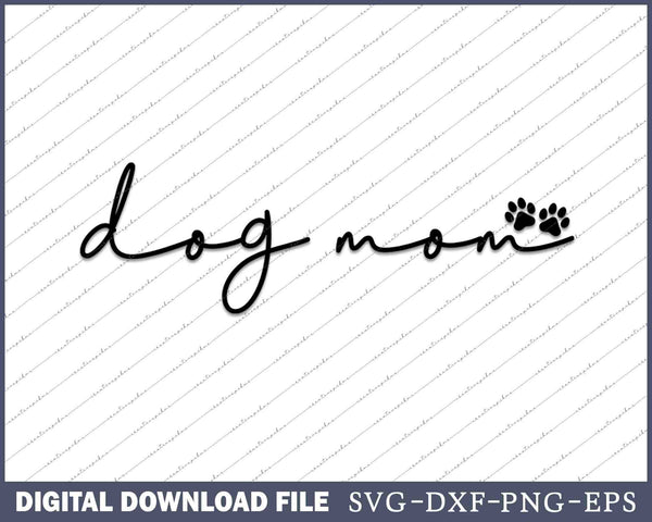 Dog Mom, Vintage Distressed Design, Funny Dog SVG PNG Cutting Files