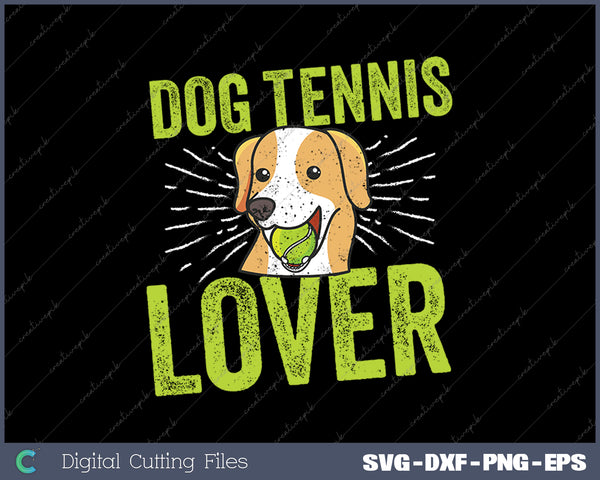 Dog Tennis Lover SVG PNG Cutting Printable Files