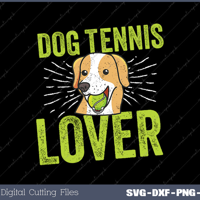 Dog Tennis Lover SVG PNG Cutting Printable Files