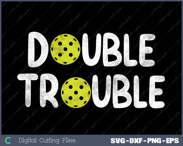 Double Pickleball Trouble Pickle Ball Matching Men Women Kid