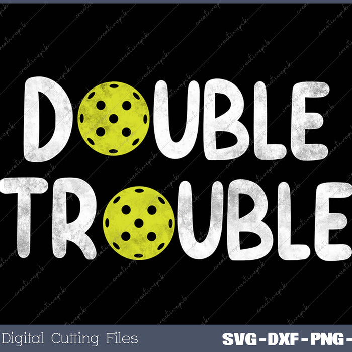 Double Pickleball Trouble Pickle Ball Matching Men Women Kid