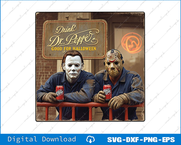 Drink Dr Pepper Halloween Horror Characte 2025 SVG PNG Printable File