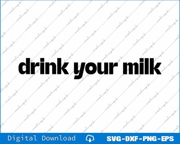 Drink Your Milk Pancake SVG PNG Cutting Printable File