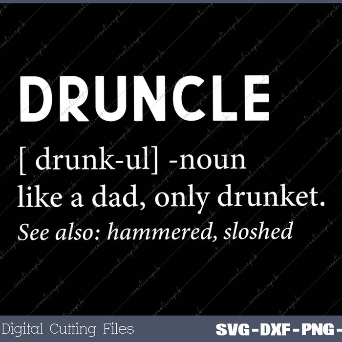 Druncle Definition Gift For Uncle