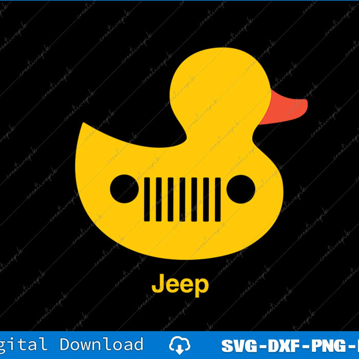 Duck Duck Jeep Grille SVG PNG Cutting Printable Files