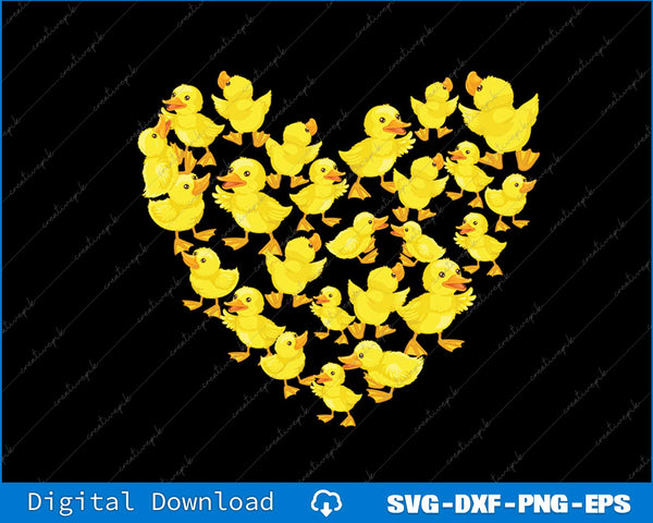Duck Heart Symbol Love Duck Lover SVG PNG Cutting Printable Files