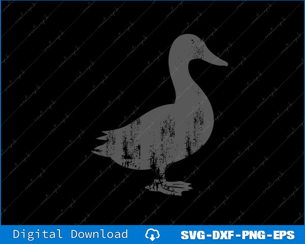 Duck Vintage Design Distressed Duck Print SVG PNG Cutting Printable Files