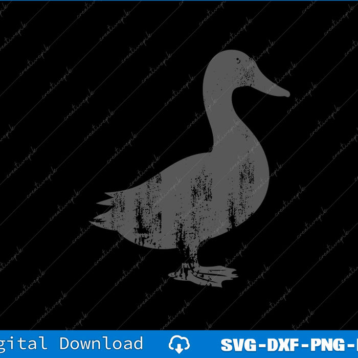 Duck Vintage Design Distressed Duck Print SVG PNG Cutting Printable Files