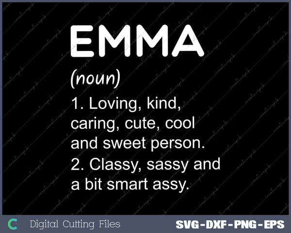 EMMA Definition Personalized Name Funny Birthday Gift Idea 