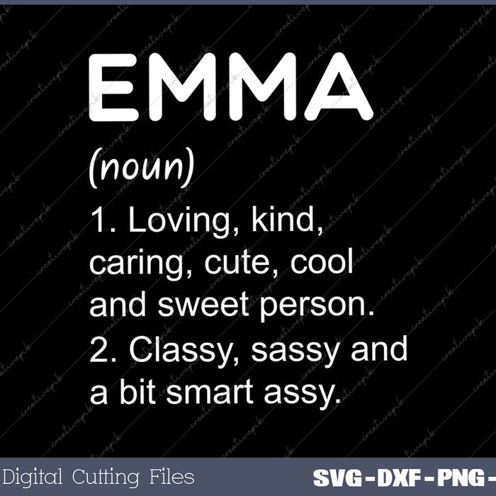 EMMA Definition Personalized Name Funny Birthday Gift Idea 
