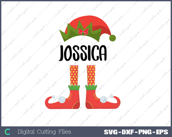 Elf Christmas Jossica SVG PNG Cutting Printable Files