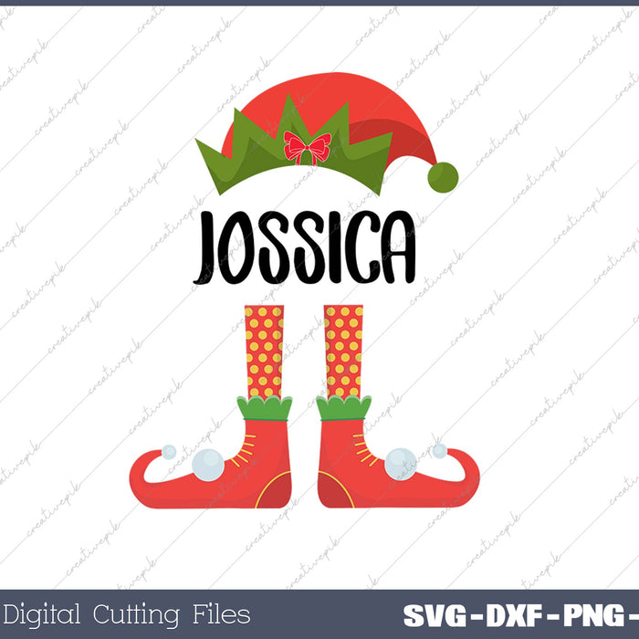 Elf Christmas Jossica SVG PNG Cutting Printable Files