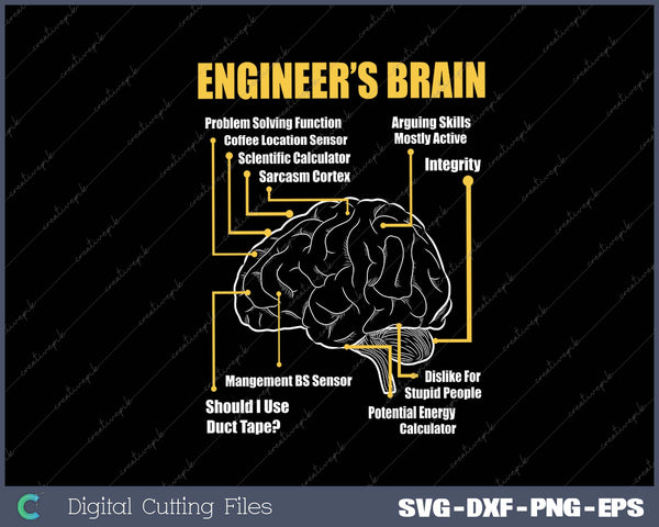 Engineer's Brain-Funny Sarcastic Engineering Gift Short Sleeve