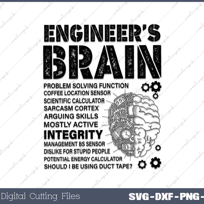 Engineer's Brain Funny Process Engineer Men Engineering Gift