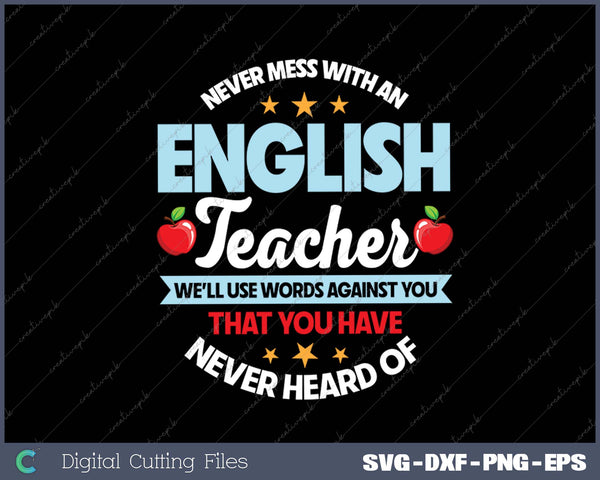 English Teacher Grammarians Professors Grammar Police SVG PNG Cutting Printable Files