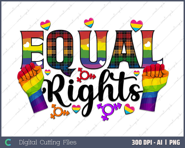 Equal Rights AI PNG Sublimation Files