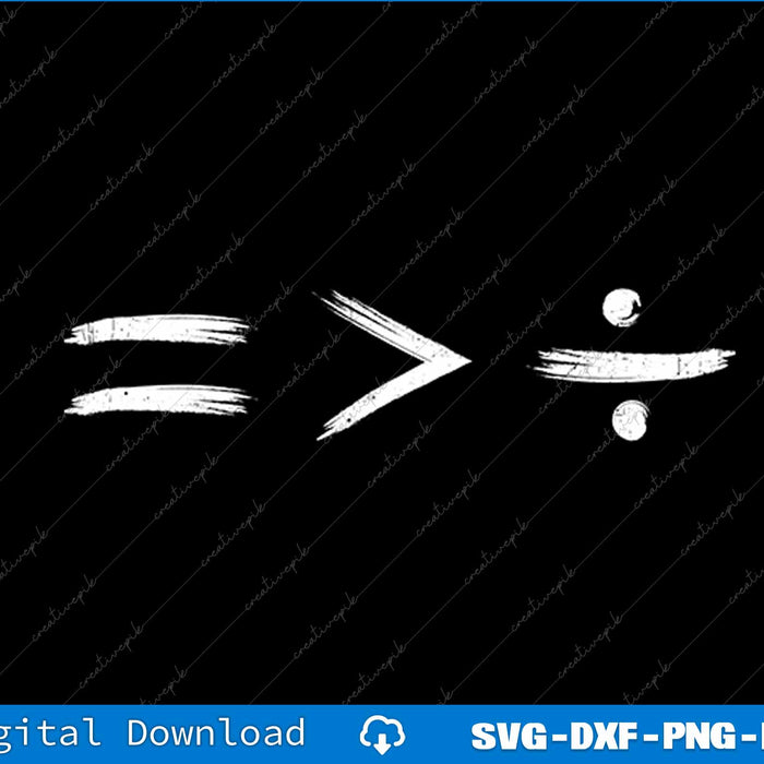 Equality is Better than Division Equal Rights Math Symbol SVG PNG File