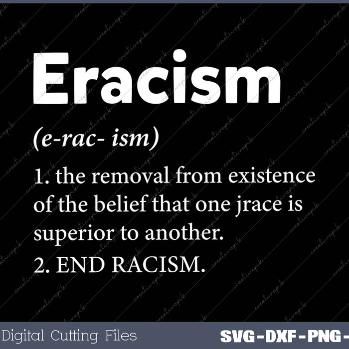 Eracism Definition Equal Rights Stand Together As One 