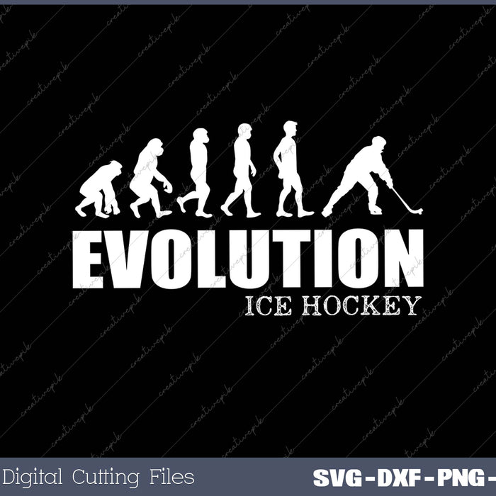 Evolution Ice Hockey SVG PNG Cutting Printable Files