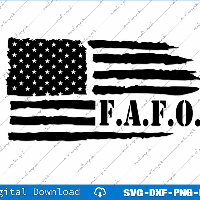 F.A.F.O. USA flag, American Flag SVG PNG Cutting Printable Files