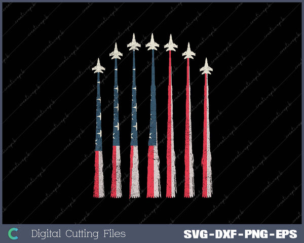 F18 Hornet Fighter Jet USA Flag Airplane F-18 4th Of July SVG PNG Cutting Printable Files