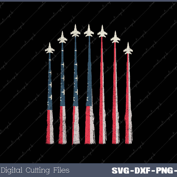 F18 Hornet Fighter Jet USA Flag Airplane F-18 4th Of July SVG PNG Cutting Printable Files