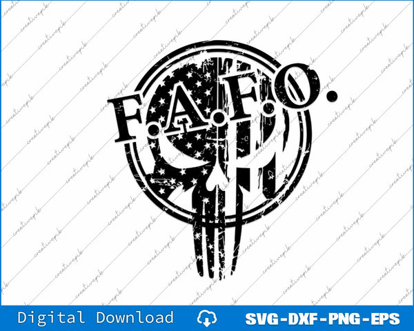 F Around and Find Out 2nd Amendment Punisher Skull & Guns SVG Cutting Files
