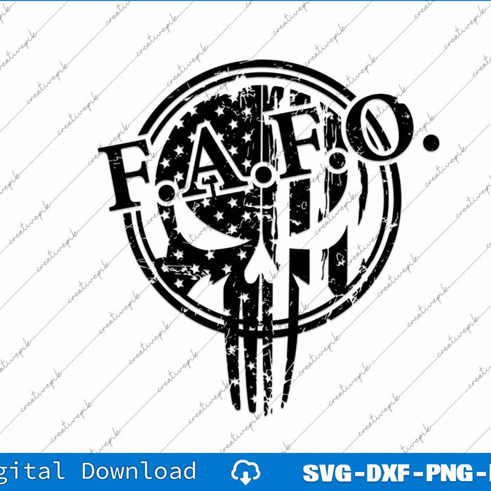 F Around and Find Out 2nd Amendment Punisher Skull & Guns SVG Cutting Files