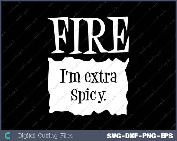 FIRE I'm Extra Spicy Hot Packet Halloween Taco Costume