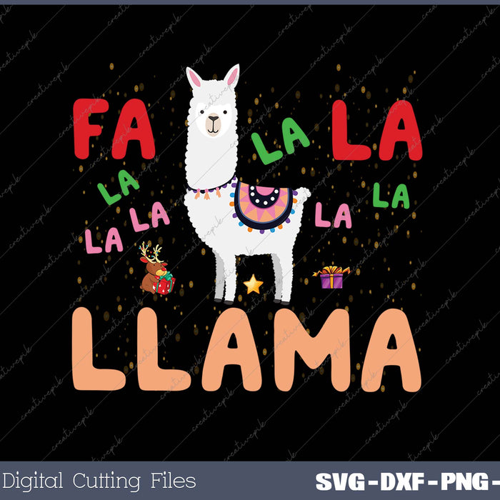 Fa La La Llama SVG PNG Cutting Printable Files