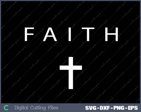 Faith Cross Subtle Christian Minimalist Religious Faith 