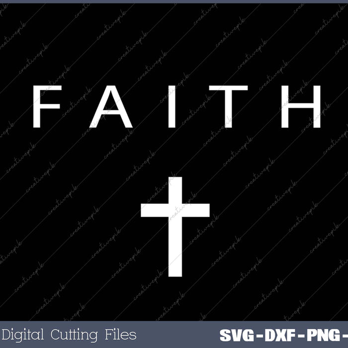 Faith Cross Subtle Christian Minimalist Religious Faith 