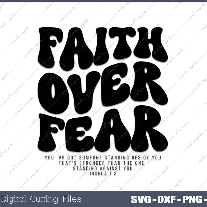 Faith Over Fear Bible Verse Aesthetic Christian 