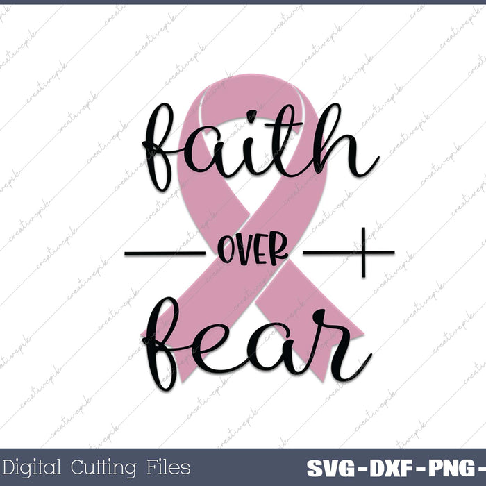 Faith Over Fear Breast Cancer Awareness Survivor Premium