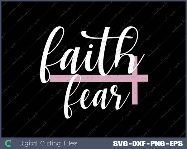 Faith Over Fear Inspirational Christian Gift Bible Quote Tank Top