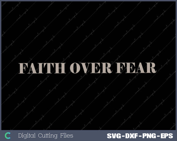 Faith Over Fear Women Oversized Christian Religious Sayings