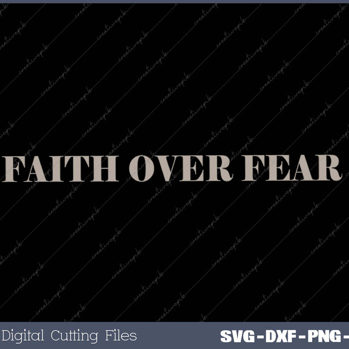 Faith Over Fear Women Oversized Christian Religious Sayings