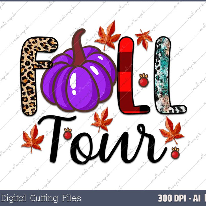 Fall Tour AI PNG Sublimation Files