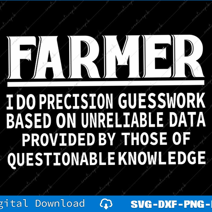 Farmer Definition Funny Farming SVG PNG Cutting Printable File