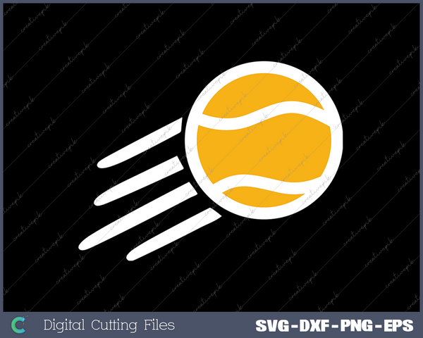 Fast tennis ball SVG PNG Cutting Printable Files