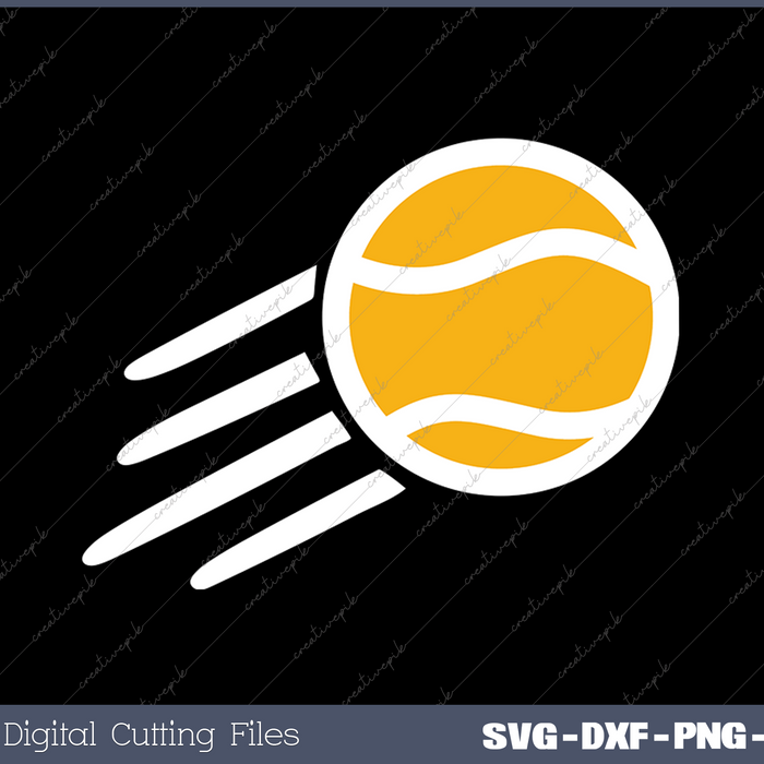 Fast tennis ball SVG PNG Cutting Printable Files