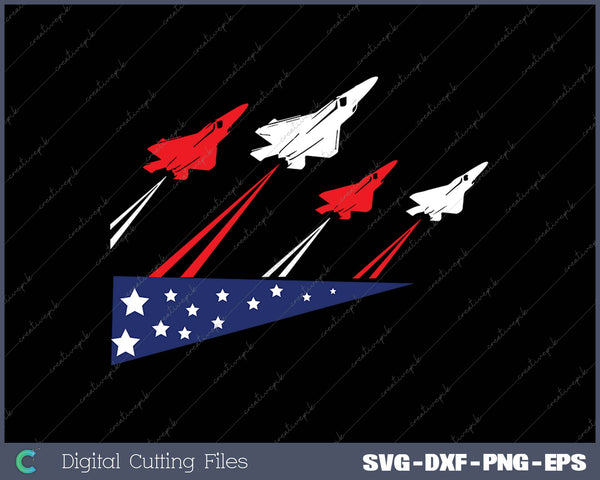 Fighter Jet American 4th of July Flag Patriotic