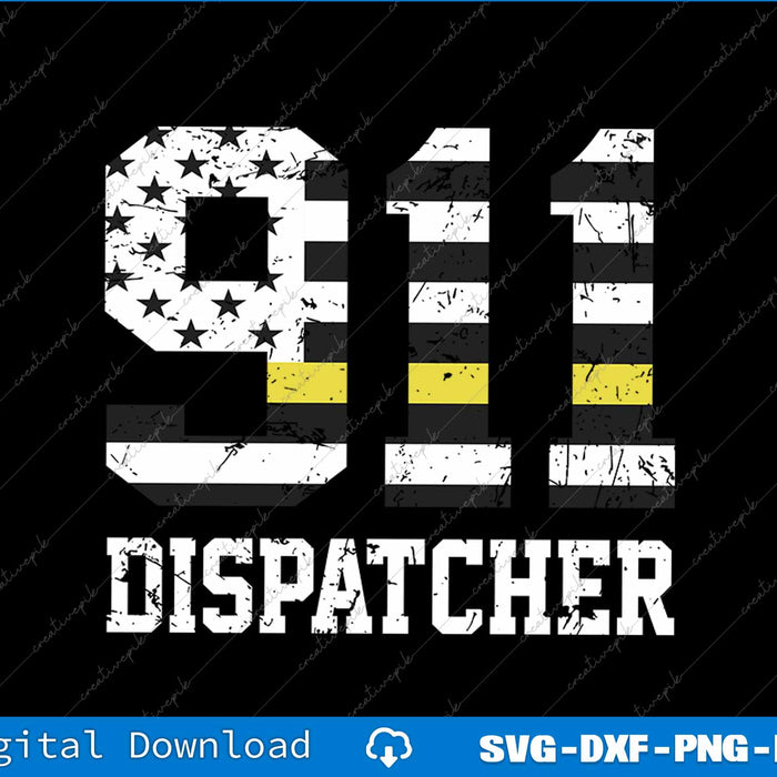 Fire Police Dispatcher 911 Emergency Services SVG PNG Printable Files