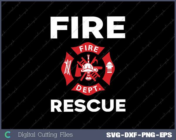 Fire Rescue Firefighter Funny Fireman SVG PNG Cutting Printable Files