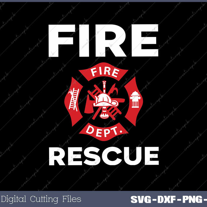 Fire Rescue Firefighter Funny Fireman SVG PNG Cutting Printable Files