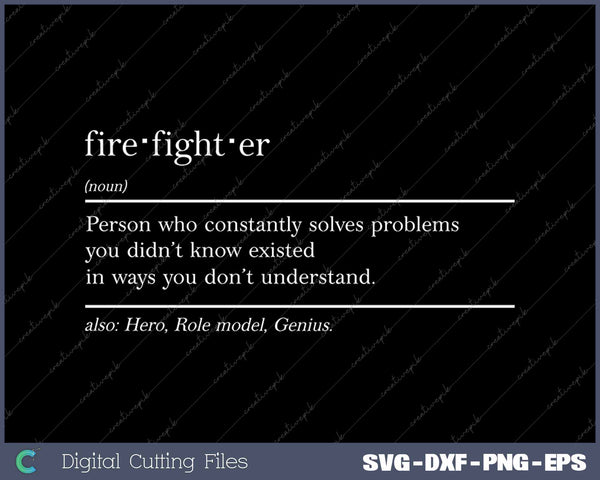 Firefighter Definition Funny American Fireman Firefighter