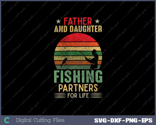 Fisherman Dad And Daughter Fishing Partners