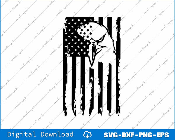 Flag Eagle America Usa Freedom SVG PNG Cutting Printable Files