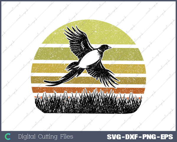 Flying Ringneck SVG PNG Cutting Printable Files